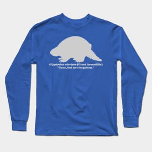 *Back Design* Glyptodon clavipes (Giant Armadillo) Light Print Long Sleeve T-Shirt